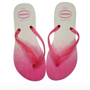 Havaianas | NWT Alpargate Hot Pink Ombre Slip On Pool Thong Sandals Women's 7.5